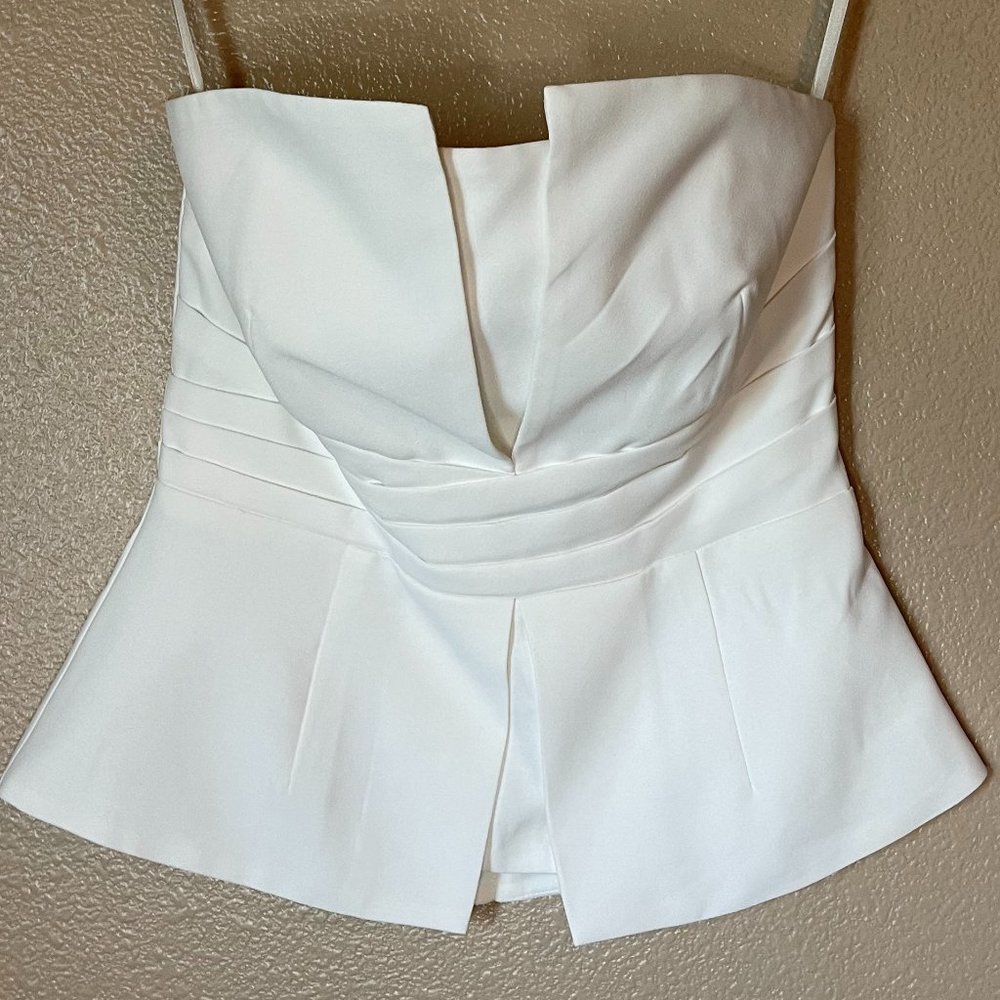 NWT - White House Black Market Draped Bustier Top